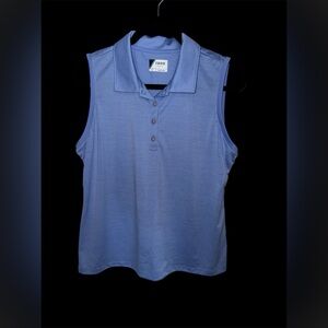 IZOD Women's Light Blue Sleeveless Golf /Pickleball Shirt